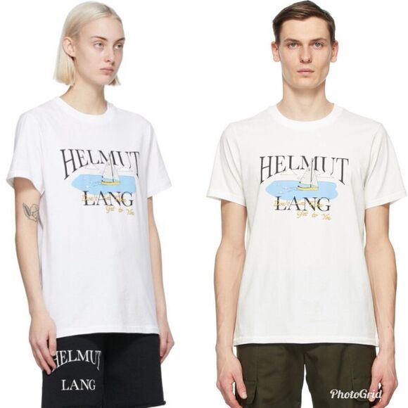 Revolve Helmut Lang WHITE SAINTWOODS EDITION HL OCEAN T-SHIRT - Picture 1 of 7